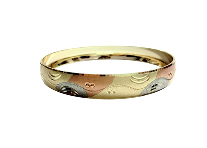 3 Tone Plated | Laser Bangles